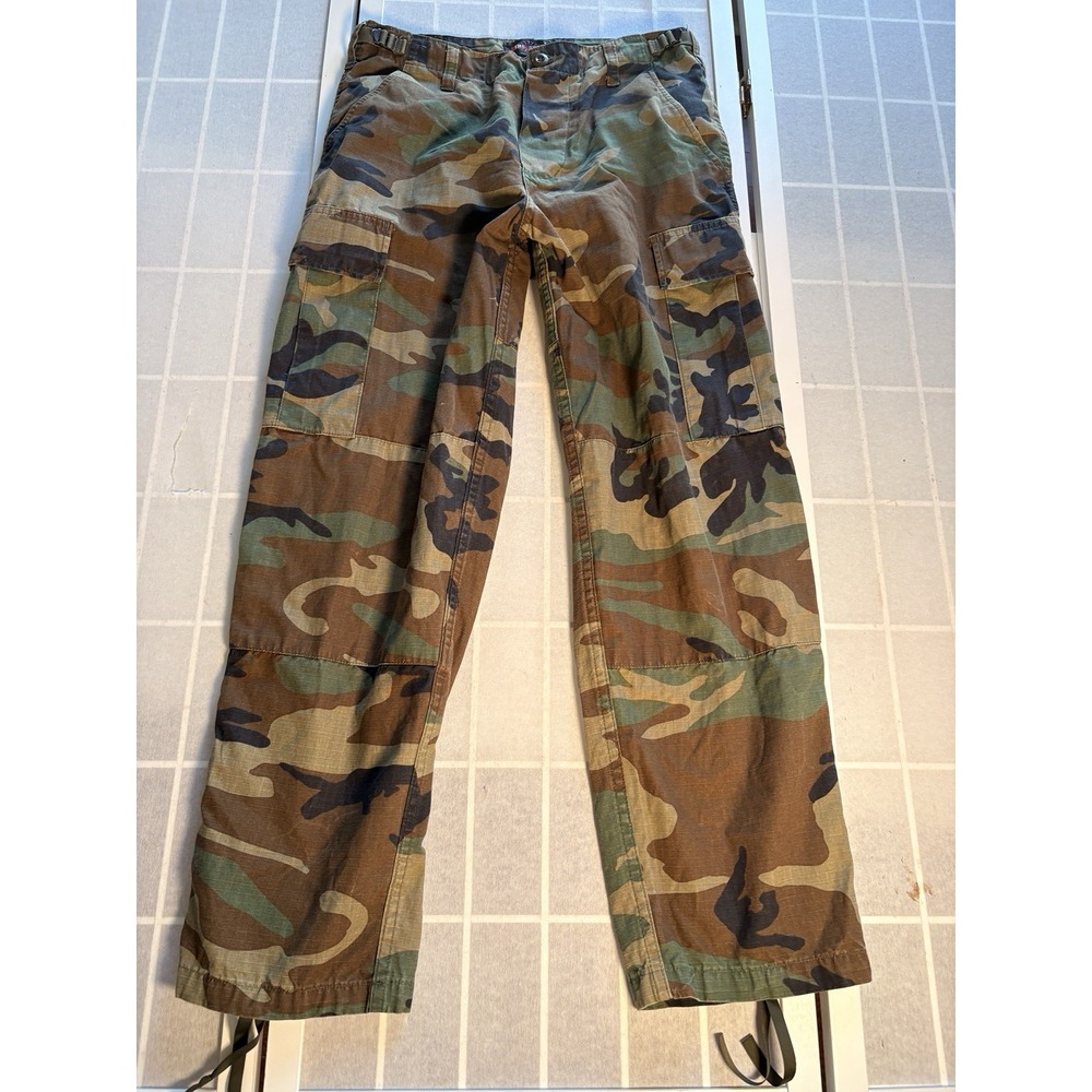 Vintage U.S. Military BDU Cargo Pants Small Regular Woodland Camo Ripstop 90s